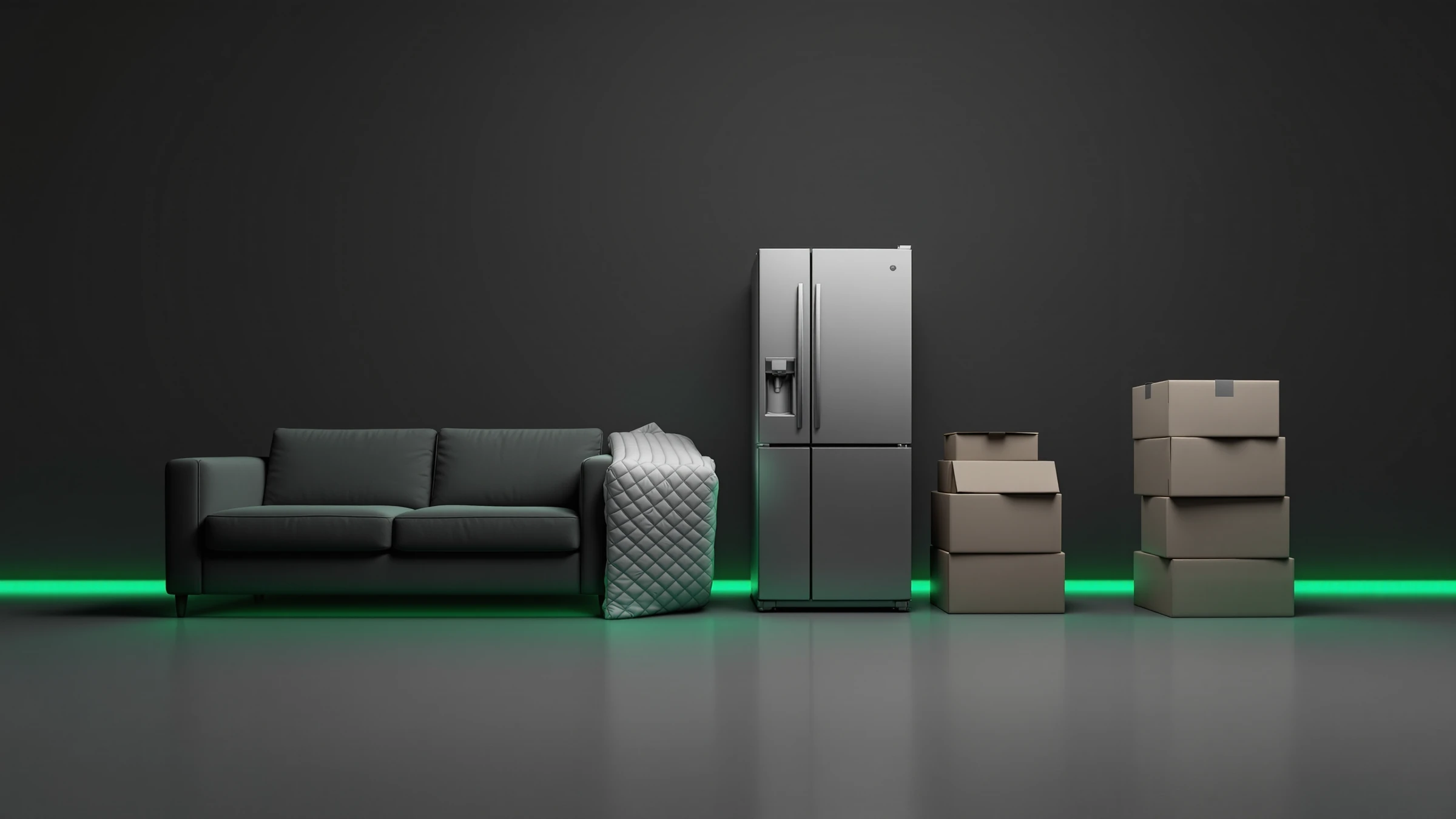 Sofa, refrigerator, mattress, and moving boxes: the categories Z Junk hauls.